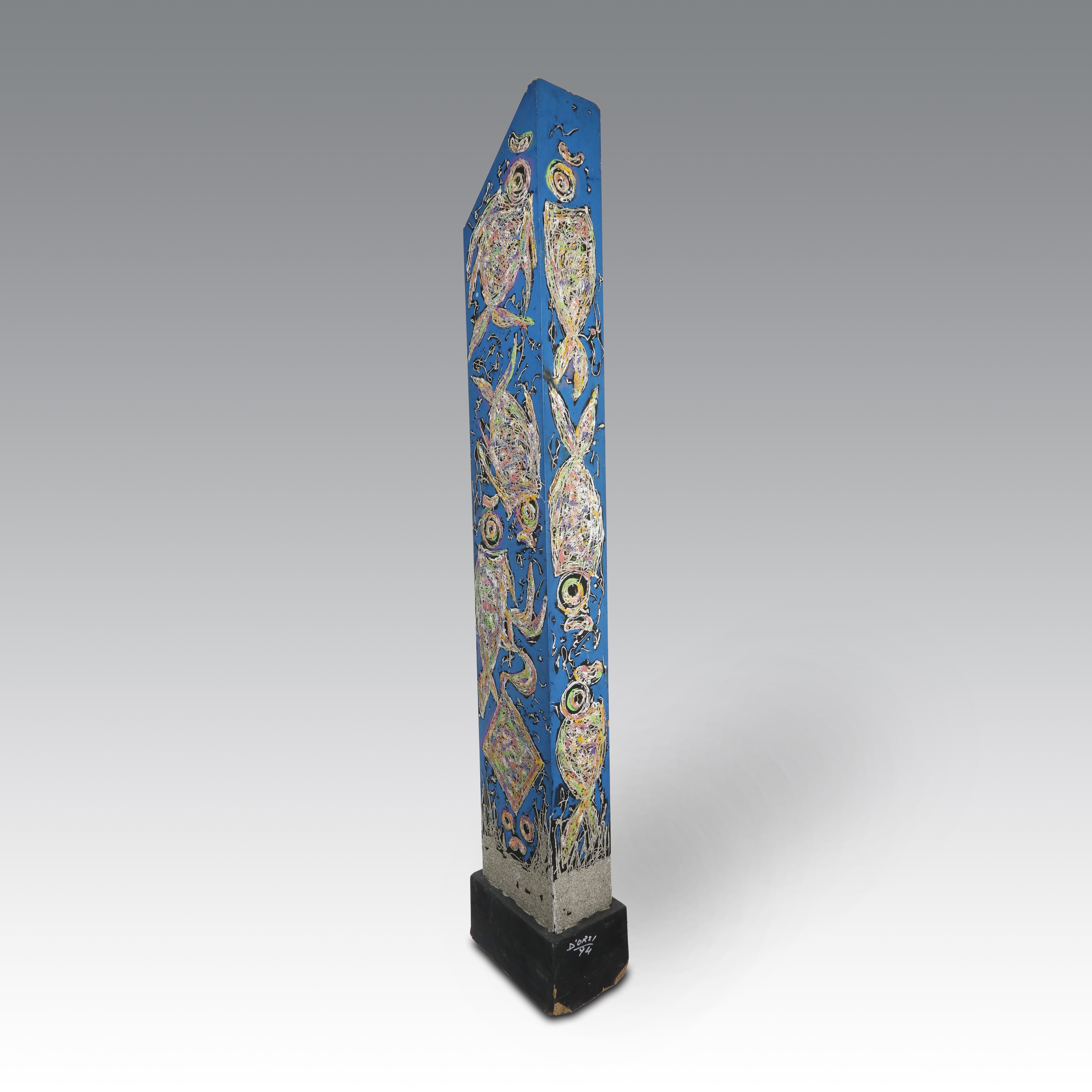 D'Orsi, Lampada da terra firmata (’94), 200 x 29 x 18 cm