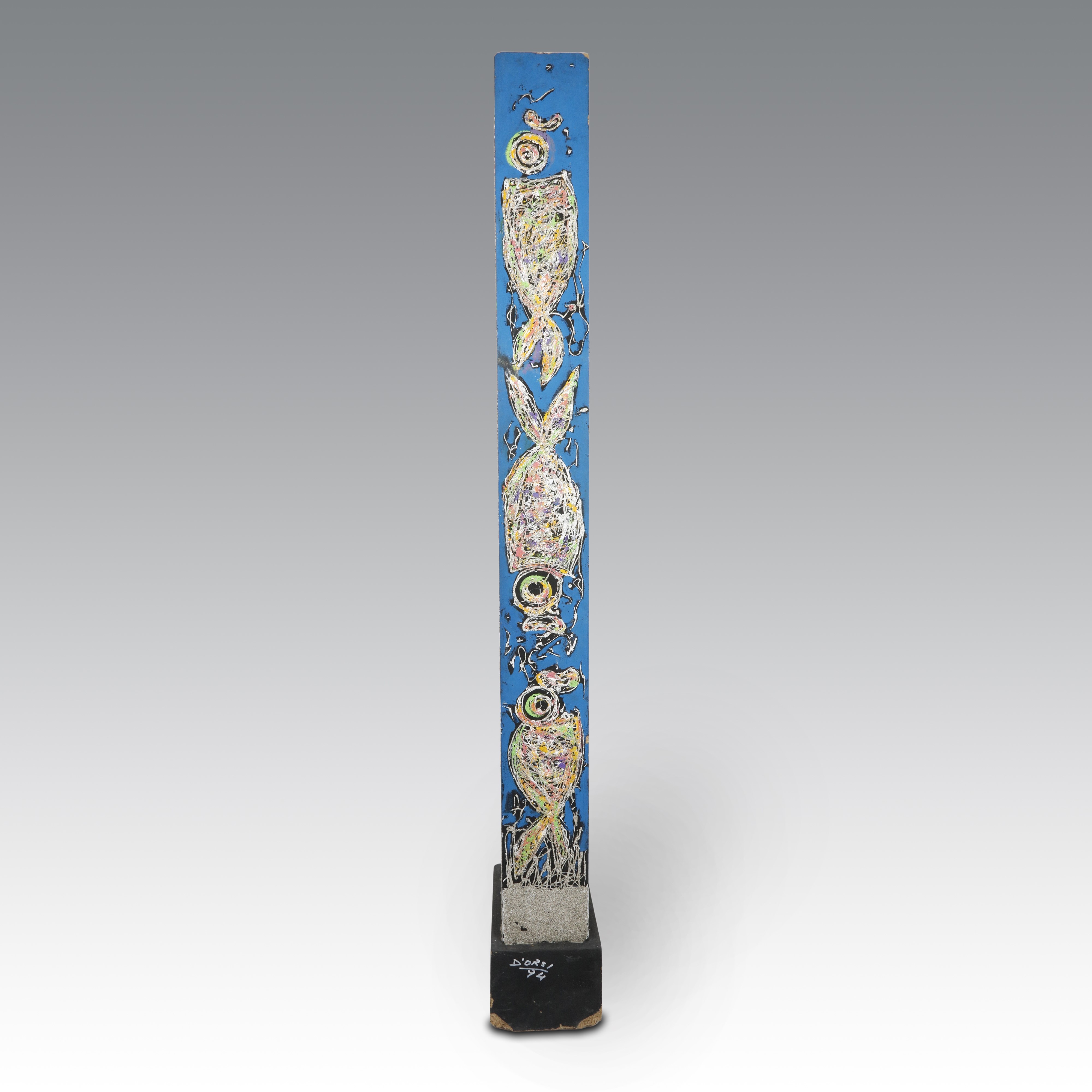 D'Orsi, Lampada da terra firmata (’94), 200 x 29 x 18 cm