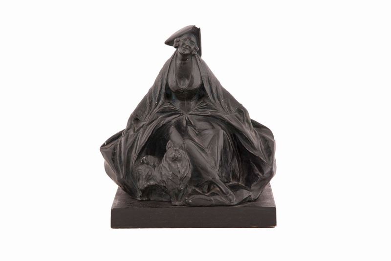 Scultura in Terracotta con Raffigurante Dama