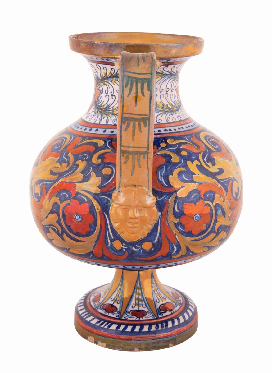 Anfora in Ceramica a Lustro Gualdo Tadino Società Mastro Giorgio