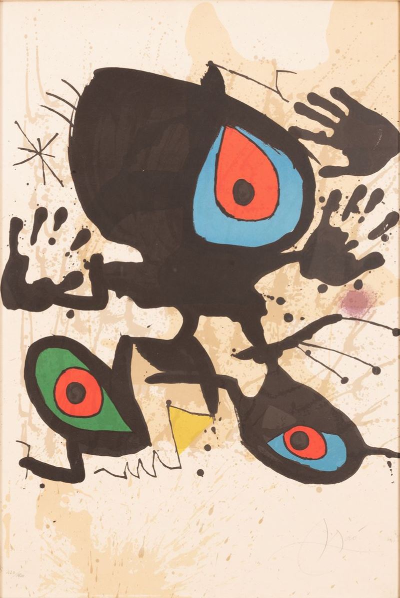 Avant la Lettre per il Manifesto della Mostra "omaggio a Mirò" del 1973
