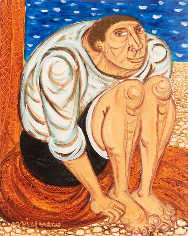 Giuseppe Migneco - Pescatore a riposo