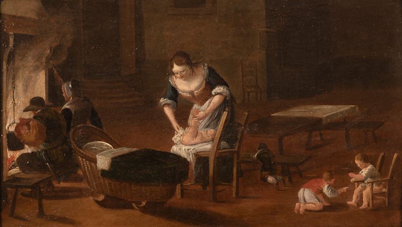Scena familiare in un interno