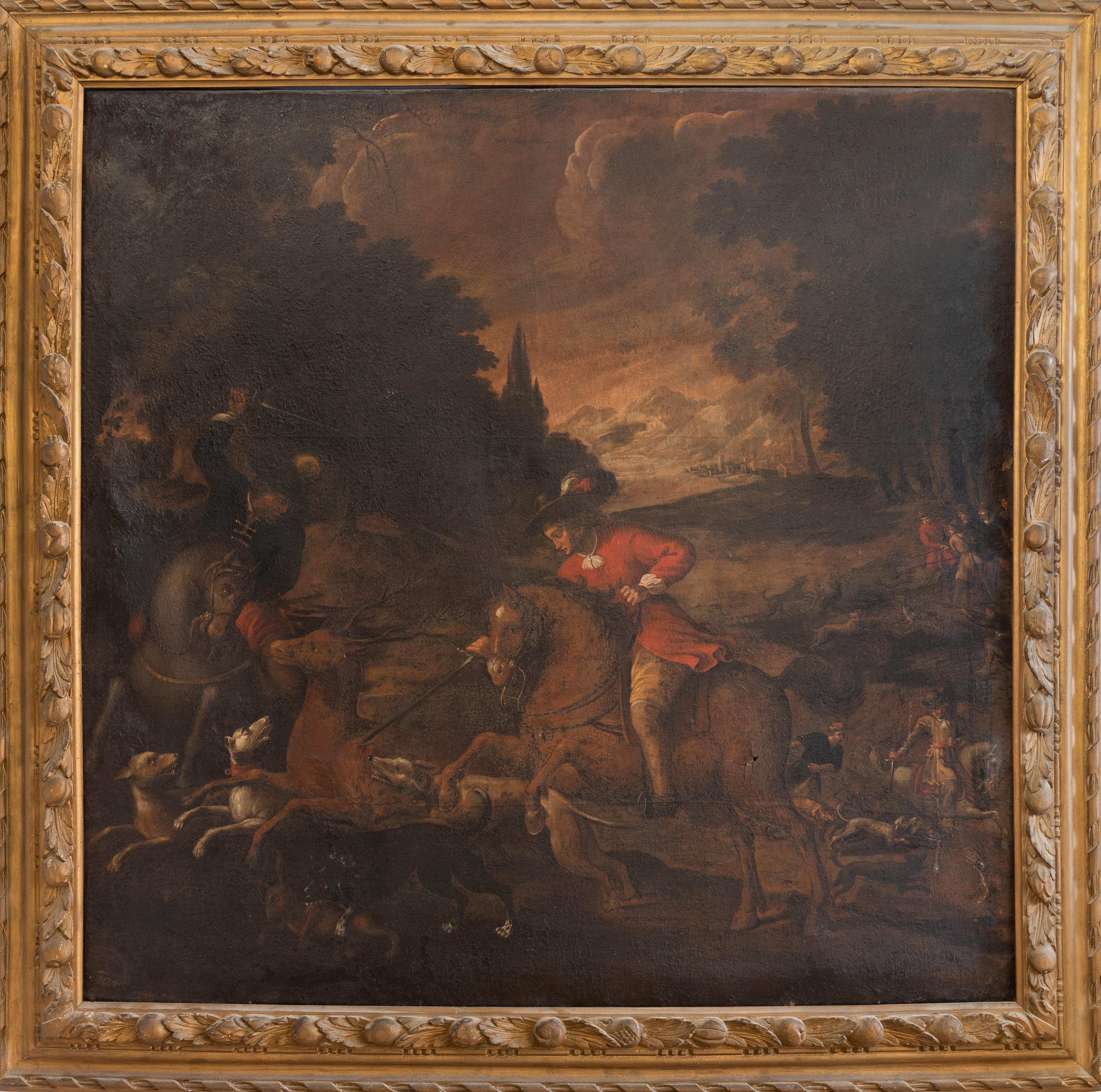 Scena di caccia al cervo e al cinghiale