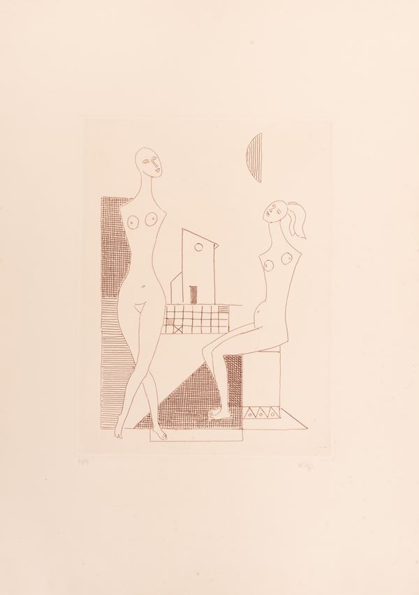 Mario Tozzi : Figure femminili  - serigrafia - Auction Asta 13: Arte Moderna e Contemporanea - Gliubich Casa d'Aste