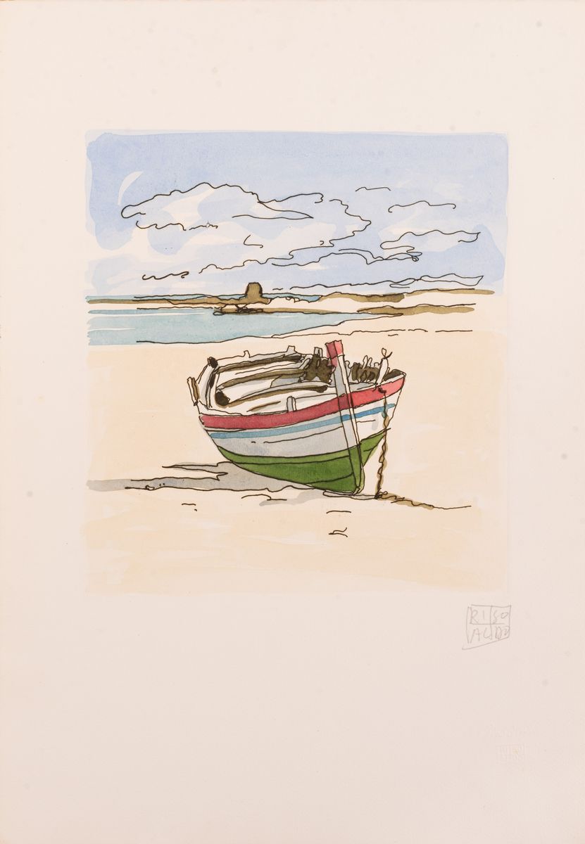Aldo Riso - Lotto di 8 Serigrafie: 5 Nudi e 3 Marine