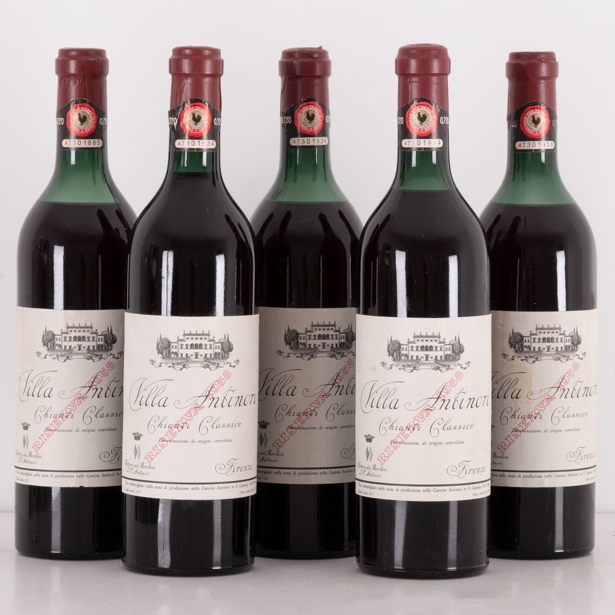 Lotto di 5 Bottiglie Chianti Classico Riserva Marchesi Antinori