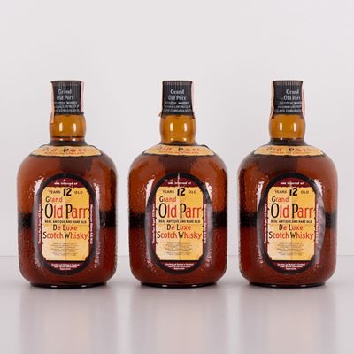 Lotto di 3 Bottiglie Grand Old Parr Deluxe Schotch Whiskey Macdonald Greenlees Ltd