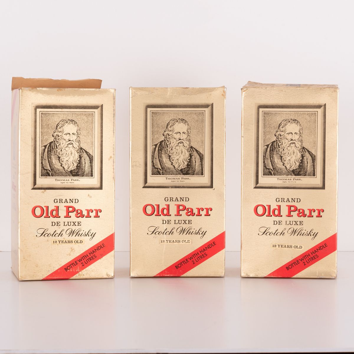 Lotto di 3 Bottiglie Grand Old Parr Deluxe Schotch Whiskey Macdonald Greenlees Ltd