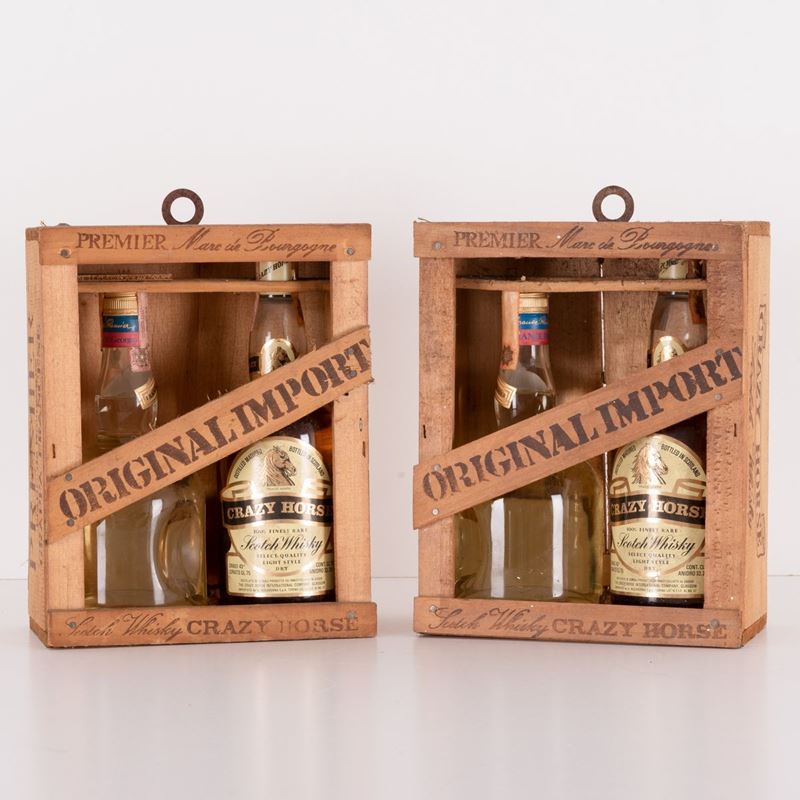 Lotto di 2 Confezioni Contenenti Whisky e Grappa