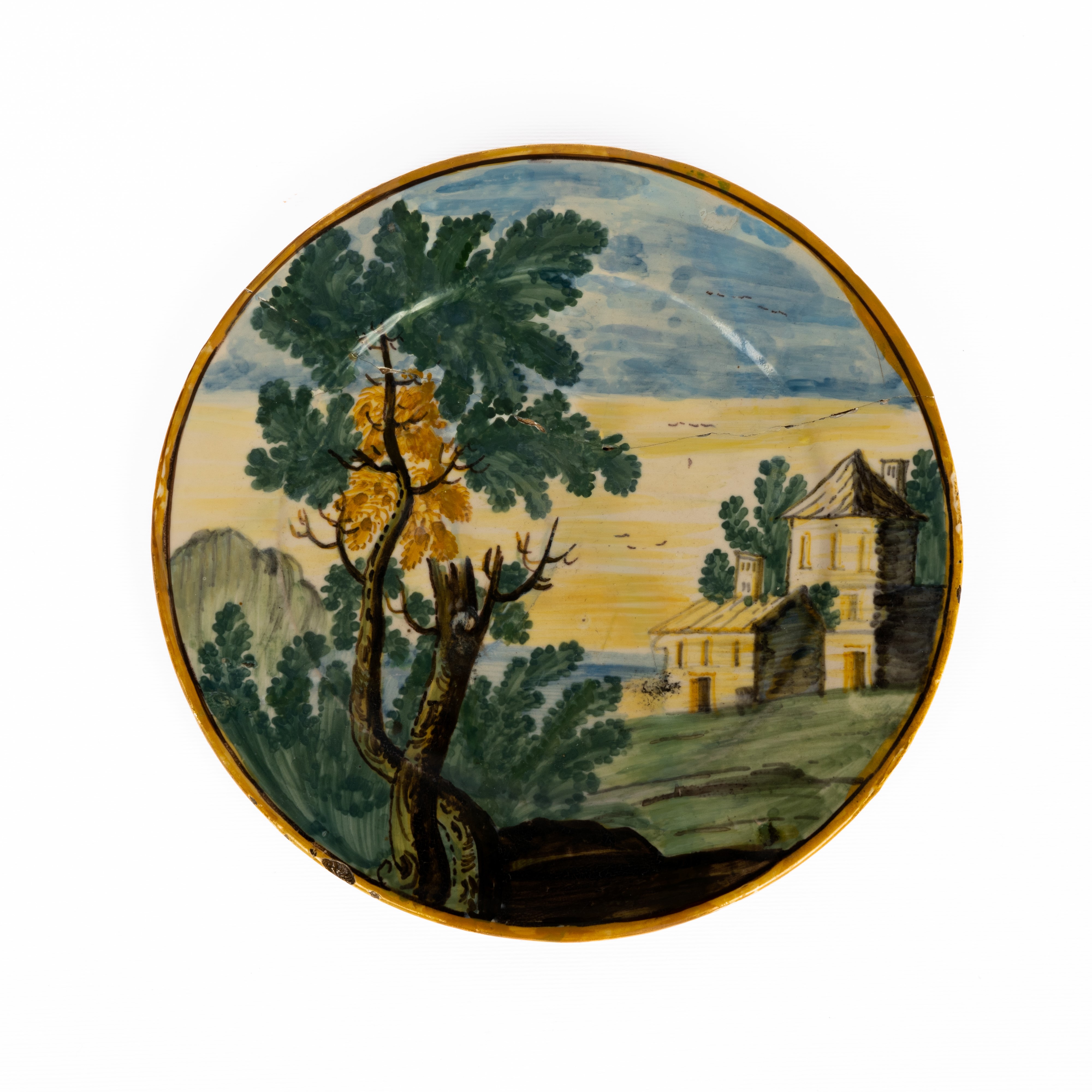 Manifattura di Castelli della Metà del XVIII Secolo - Lotto di Quattro Piattini in Ceramica Caste...