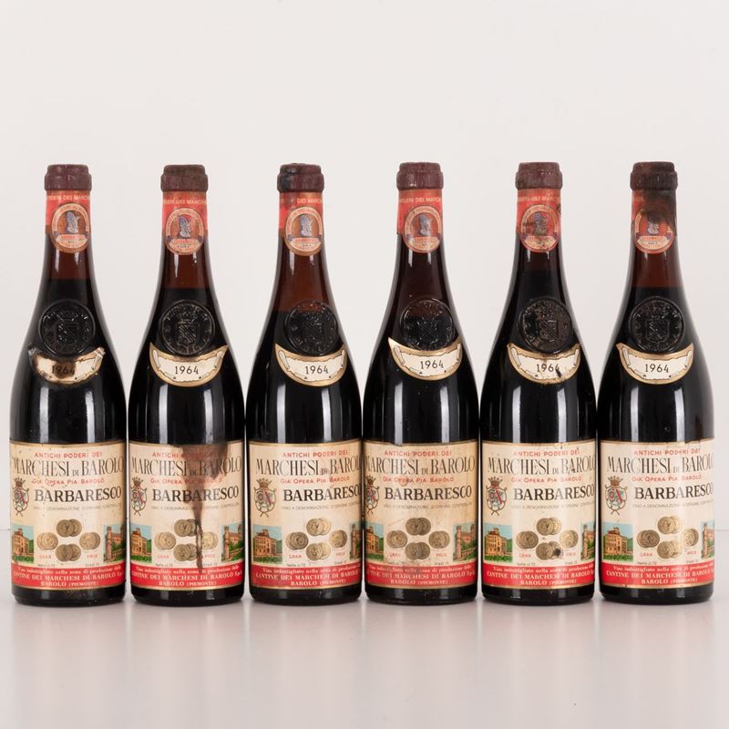 Lotto di 6 Bottiglie Barbaresco Antichi Poderi dei Marchesi di Barolo Già Opera Pia Barolo