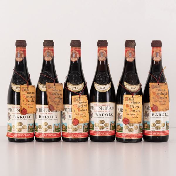 Lotto di 6 bottiglie Barolo Cantine dei Marchesi di Barolo