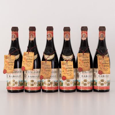 Lotto di 6 Bottiglie Barolo Cantine dei Marchesi di Barolo