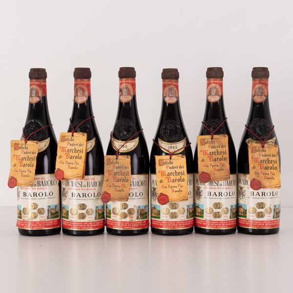 Lotto di 6 bottiglie Barolo Cantine dei Marchesi di Barolo