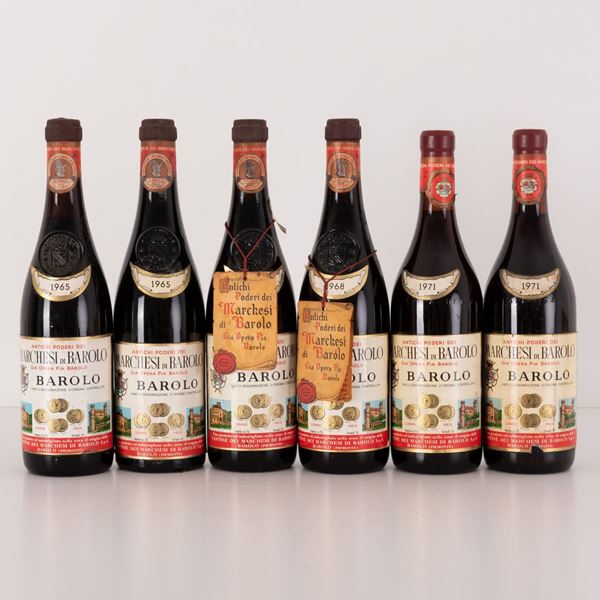 Lotto di 6 bottiglie Barolo Cantine dei Marchesi di Barolo 