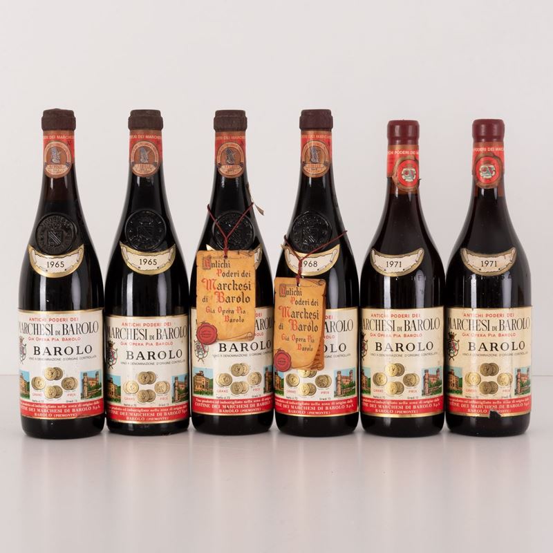 Lotto di 6 Bottiglie Barolo Cantine dei Marchesi di Barolo