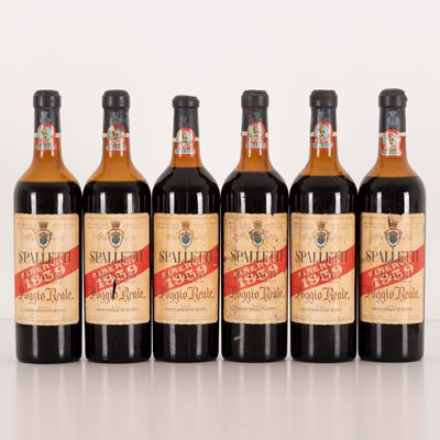 Lotto di 6 Bottiglie Chianti Spalletti