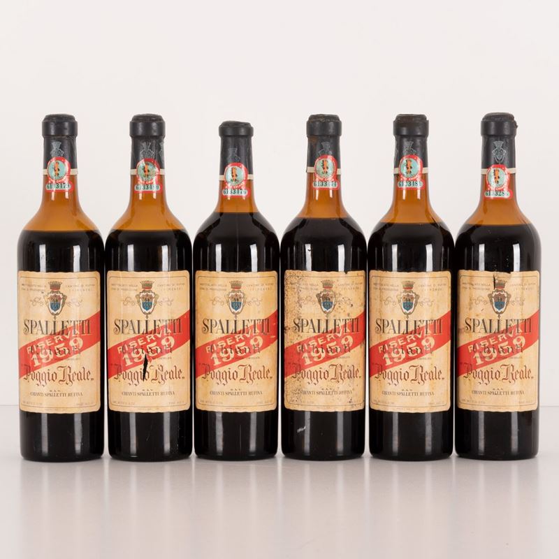Lotto di 6 Bottiglie Chianti Spalletti