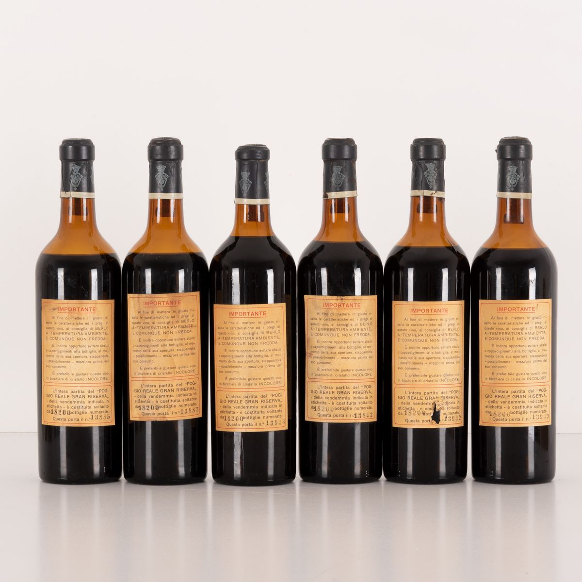 Lotto di 6 Bottiglie Chianti Spalletti