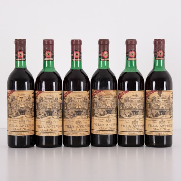 Lotto di 6 bottiglie Chianti Villa Antinori  (1964)  - Asta Asta 15: Vini pregiati e distillati - Gliubich Casa d'Aste