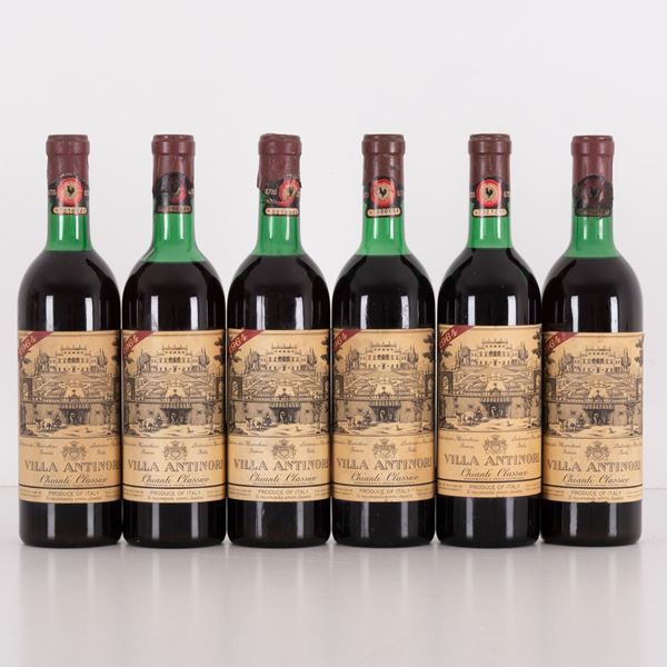 Lotto di 6 bottiglie Chianti Villa Antinori