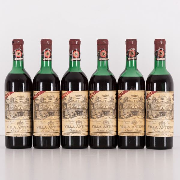 Lotto di 6 bottiglie Chianti Villa Antinori  (1967)  - Asta Asta 15: Vini pregiati e distillati - Gliubich Casa d'Aste