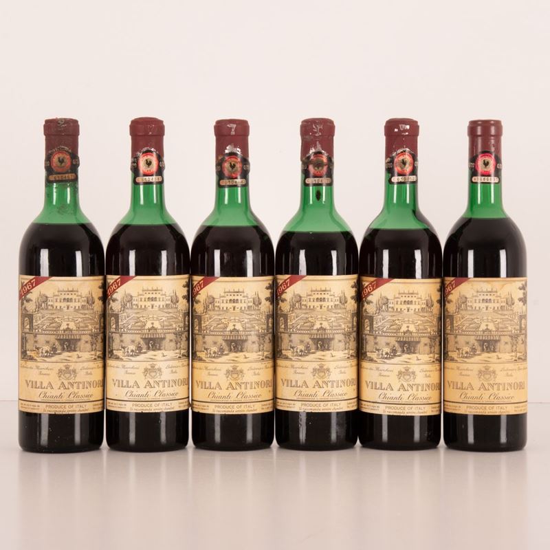 Lotto di 6 Bottiglie Chianti Villa Antinori