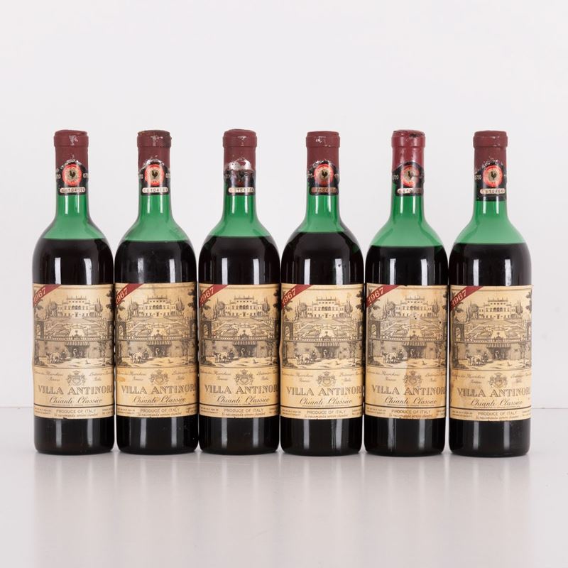 Lotto di 6 Bottiglie Chianti Villa Antinori