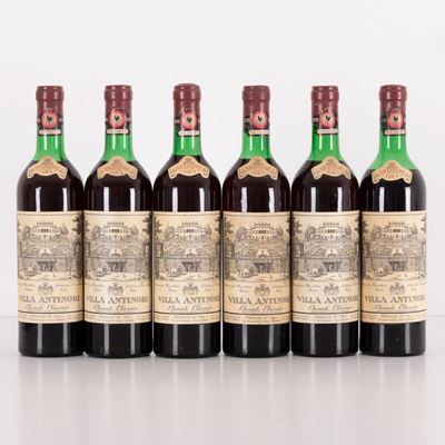 Lotto di 6 Bottiglie Chianti Villa Antinori