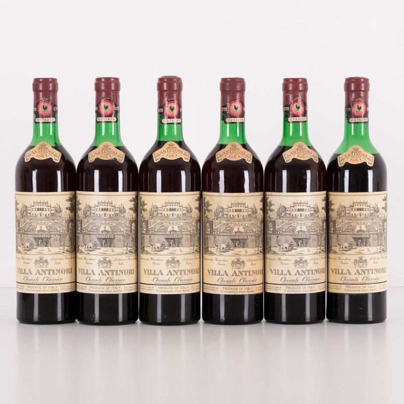 Lotto di 6 Bottiglie Chianti Villa Antinori