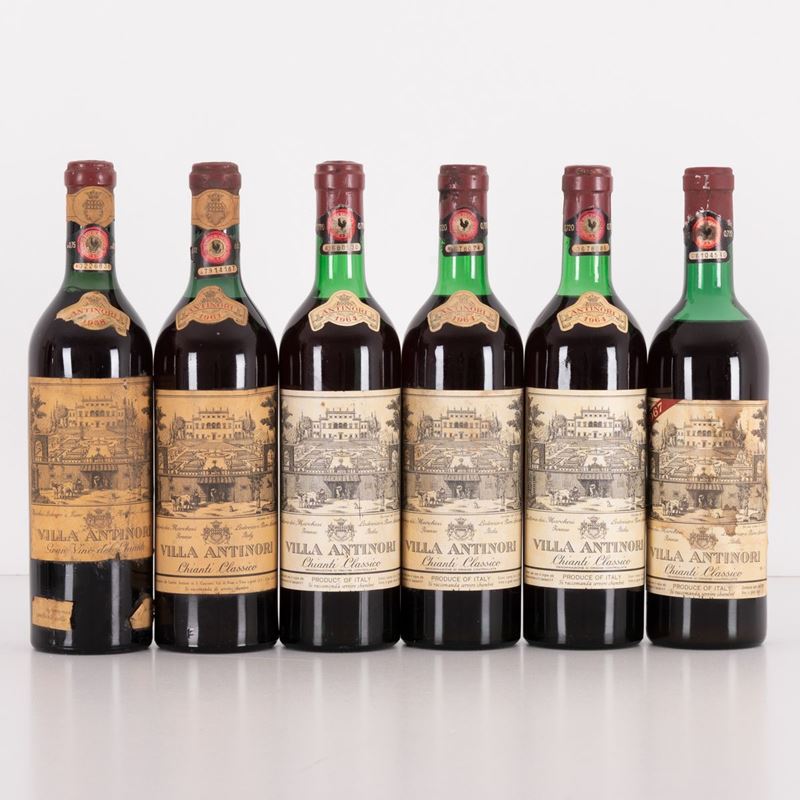 Lotto di 6 Bottiglie Chianti Villa Antinori