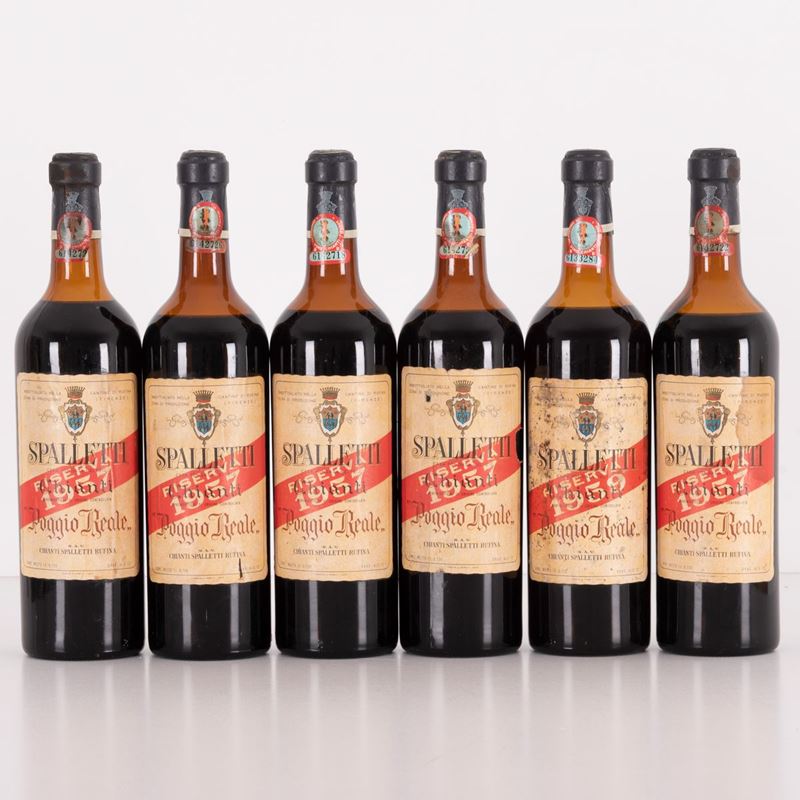 Lotto di 6 bottiglie Chianti riserva Spalletti