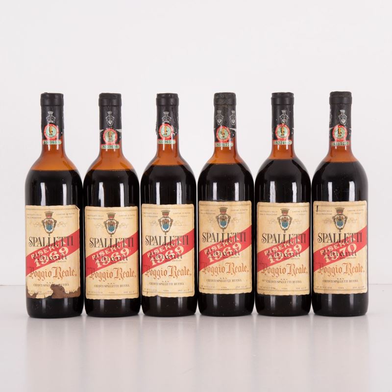 Lotto di 6 bottiglie Chianti riserva Spalletti