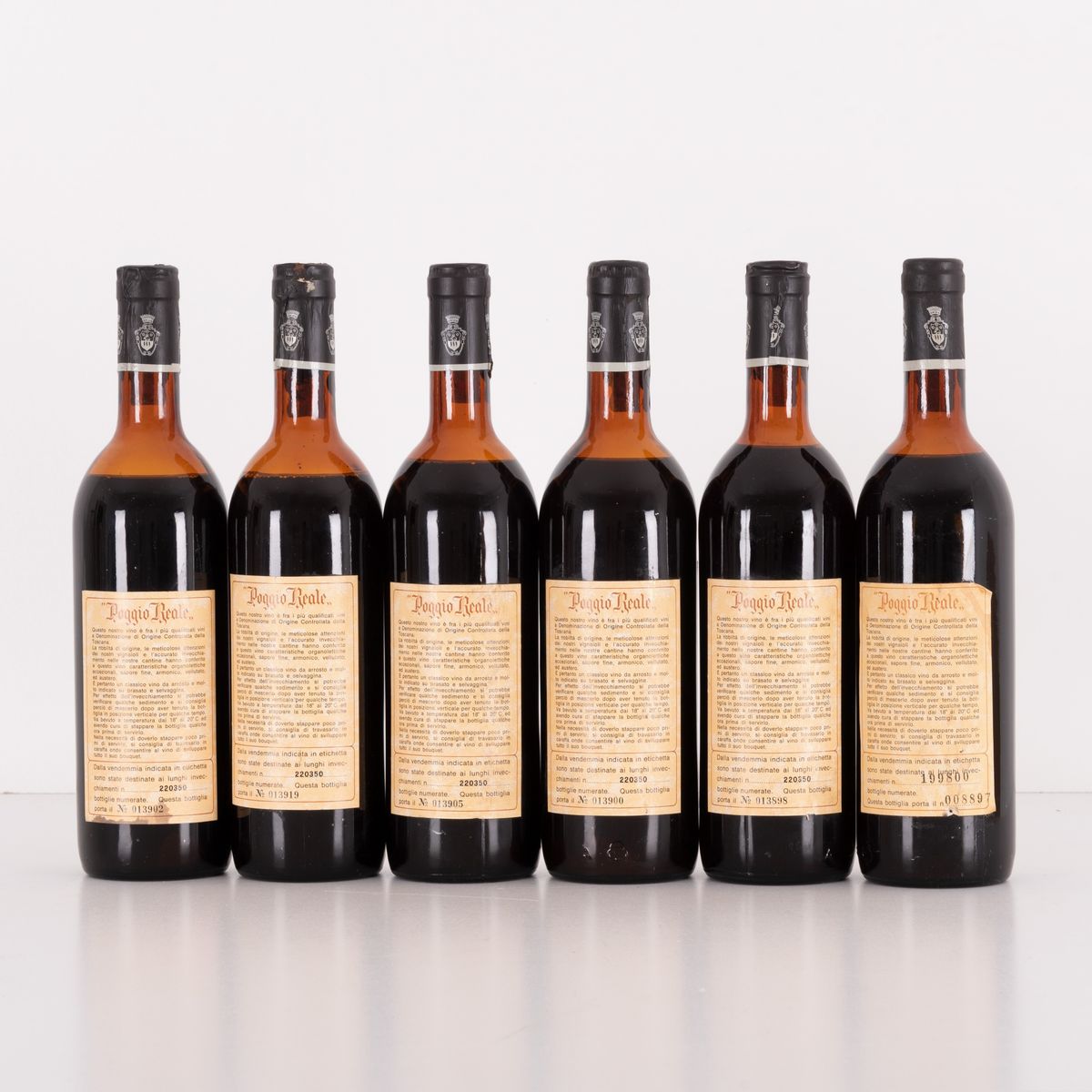 Lotto di 6 bottiglie Chianti riserva Spalletti