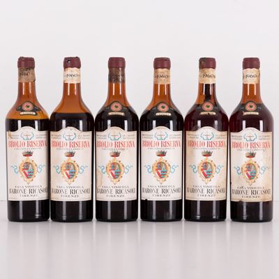 Lotto di 6 Bottiglie Chianti Brolio Riserva Casa Vinicola Barone Ricasoli