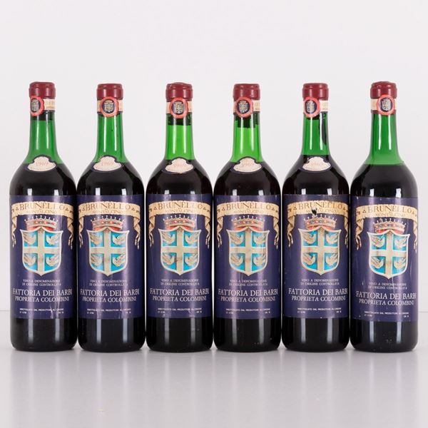 Lotto di 6 bottiglie Brunello di Montalcino Fattoria dei Barbi