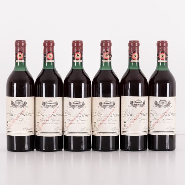Lotto di 6 bottiglie Chianti riserva Villa Antinori  (1955)  - Asta Asta 15: Vini pregiati e distillati - Gliubich Casa d'Aste