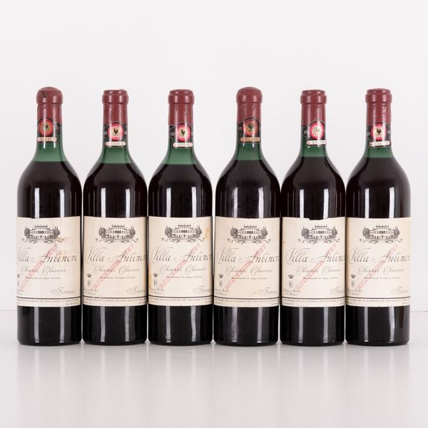 Lotto di 6 bottiglie Chianti riserva Villa Antinori  (1957)  - Asta Asta 15: Vini pregiati e distillati - Gliubich Casa d'Aste