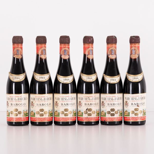 Lotto di 6 bottiglie Barolo Cl.34 Marchesi di Barolo