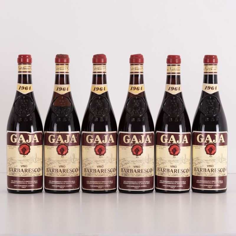 Lotto di 6 Bottiglie Barbaresco Gaja