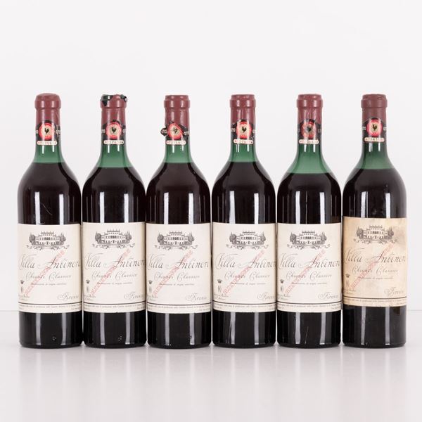 Lotto di 6 bottiglie Chianti riserva Villa Antinori  - Asta Asta 15: Vini pregiati e distillati - Gliubich Casa d'Aste