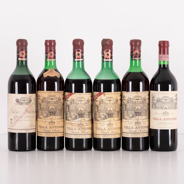 Lotto di 6 bottiglie Chianti Villa Antinori