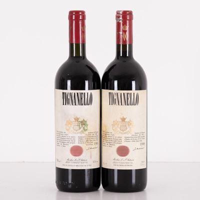 Lotto di 2 Bottiglie Tignanello Villa Antinori