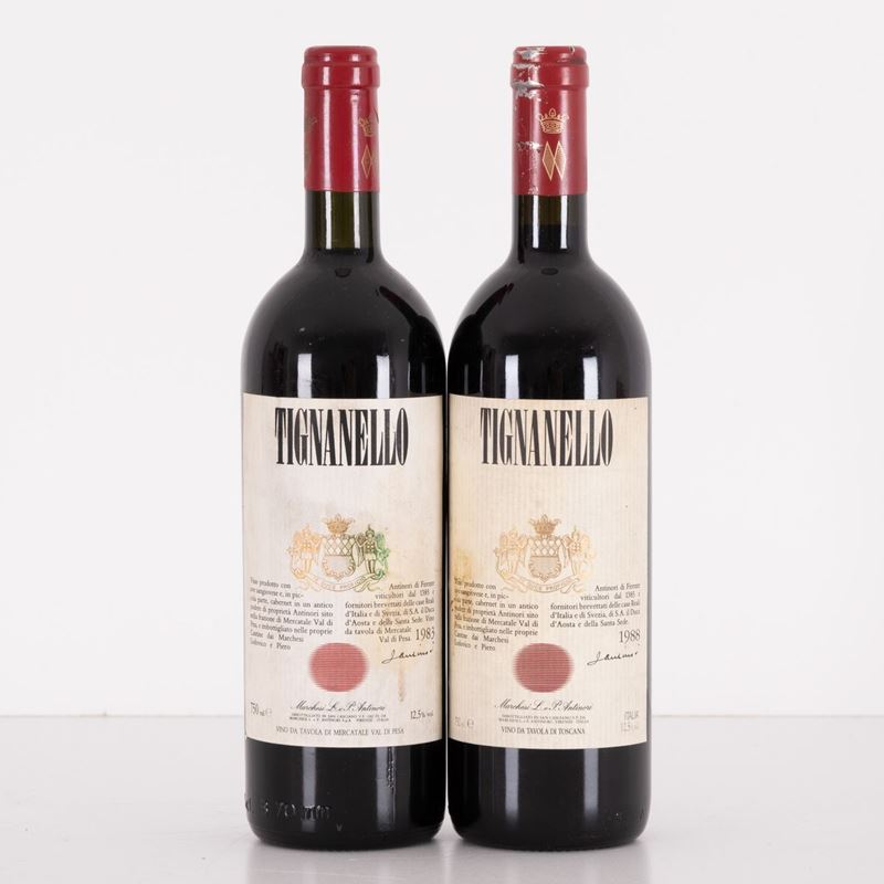 Lotto di 2 Bottiglie Tignanello Villa Antinori
