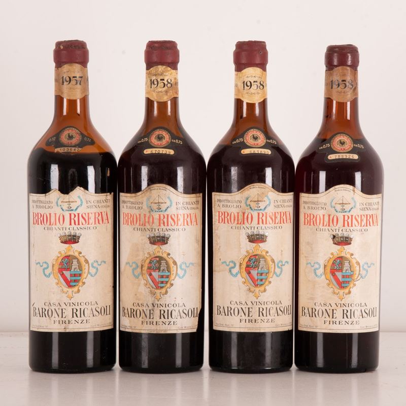 Lotto di 4 Bottiglie Chianti Brolio Casa Vinicola Barone Ricasoli