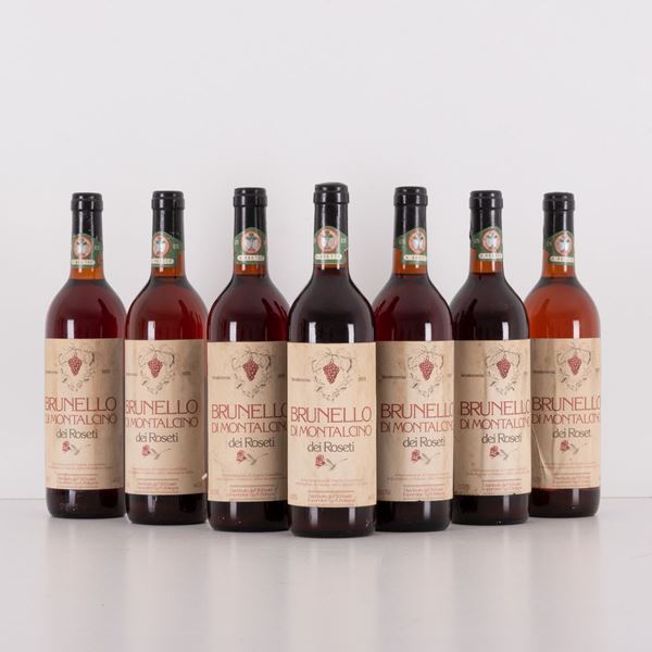 Lotto di 7 bottiglie Brunello di Montalcino Dei Roseti