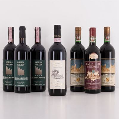 Lotto di 7 Bottiglie Brunello di Montalcino