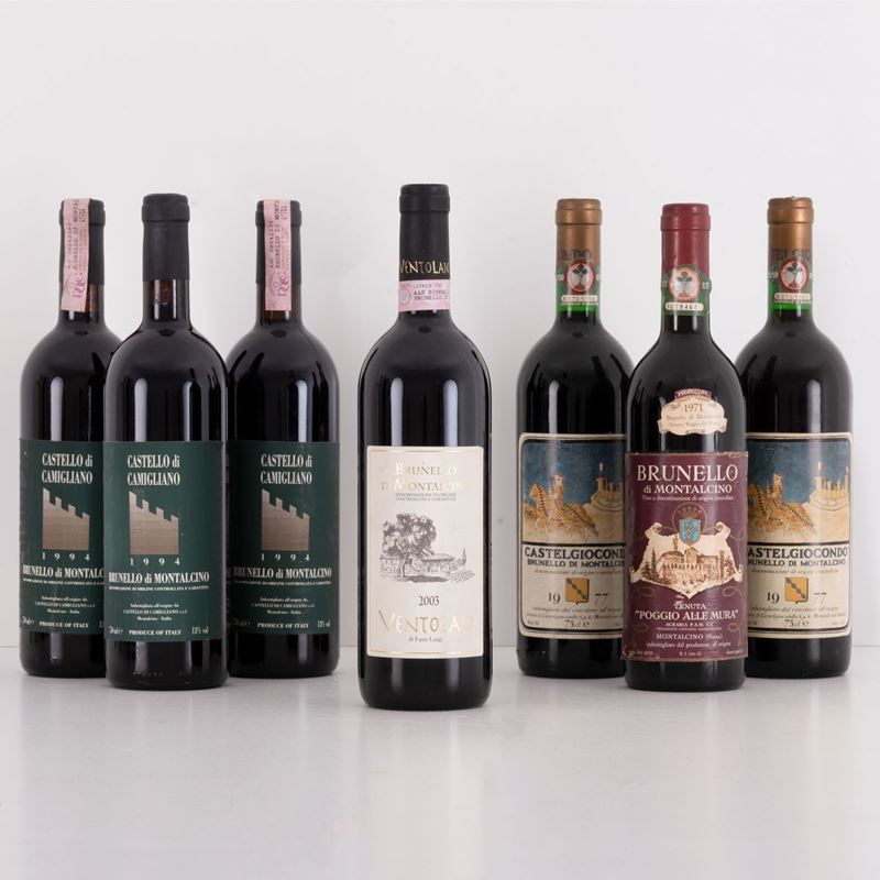 Lotto di 7 Bottiglie Brunello di Montalcino