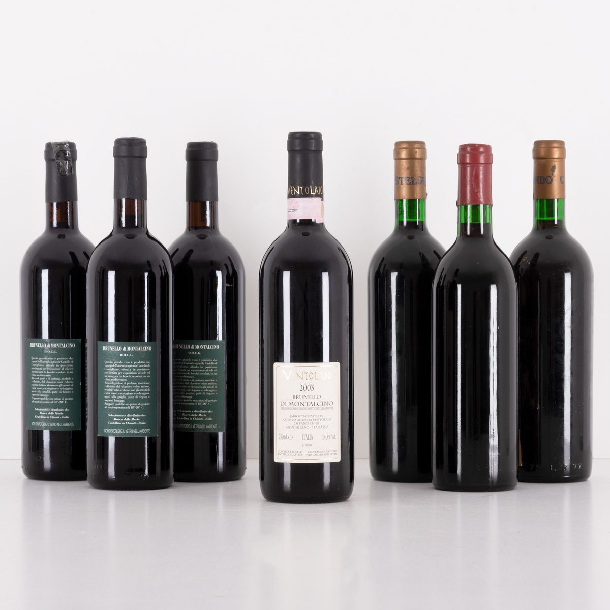 Lotto di 7 Bottiglie Brunello di Montalcino